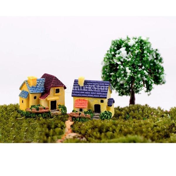 4pcs Miniature DIY Dollhouse Bonsai Craft Garden Resin Landscape Villa Decor