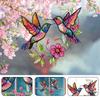 Acrylic Special Shaped Birds Flowers Diamond Painting Hanging Ornaments Kit Diamond Painting Hanging Decorations Home Decor