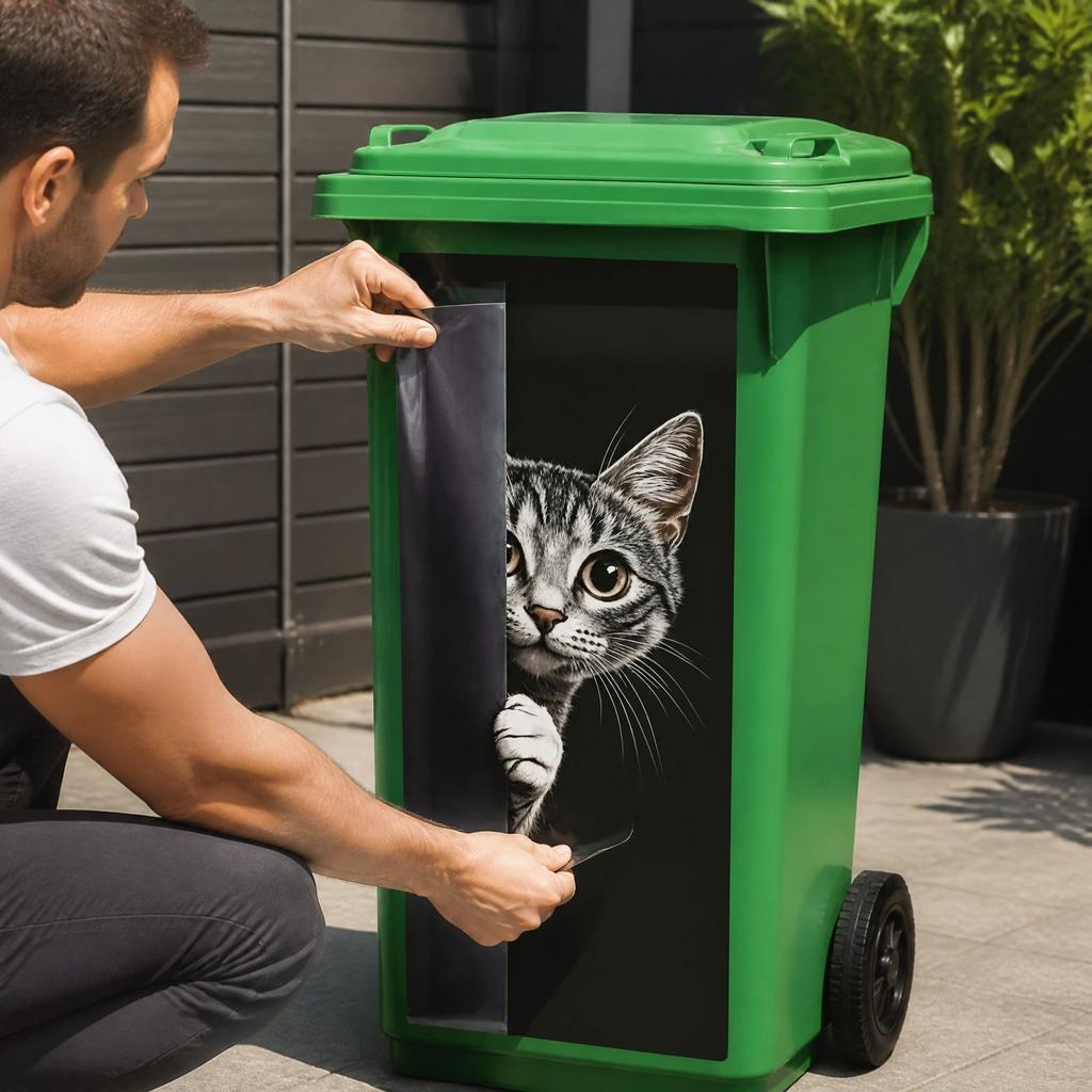 Outdoor Can Sticker, Adhesive Decal for Garbage