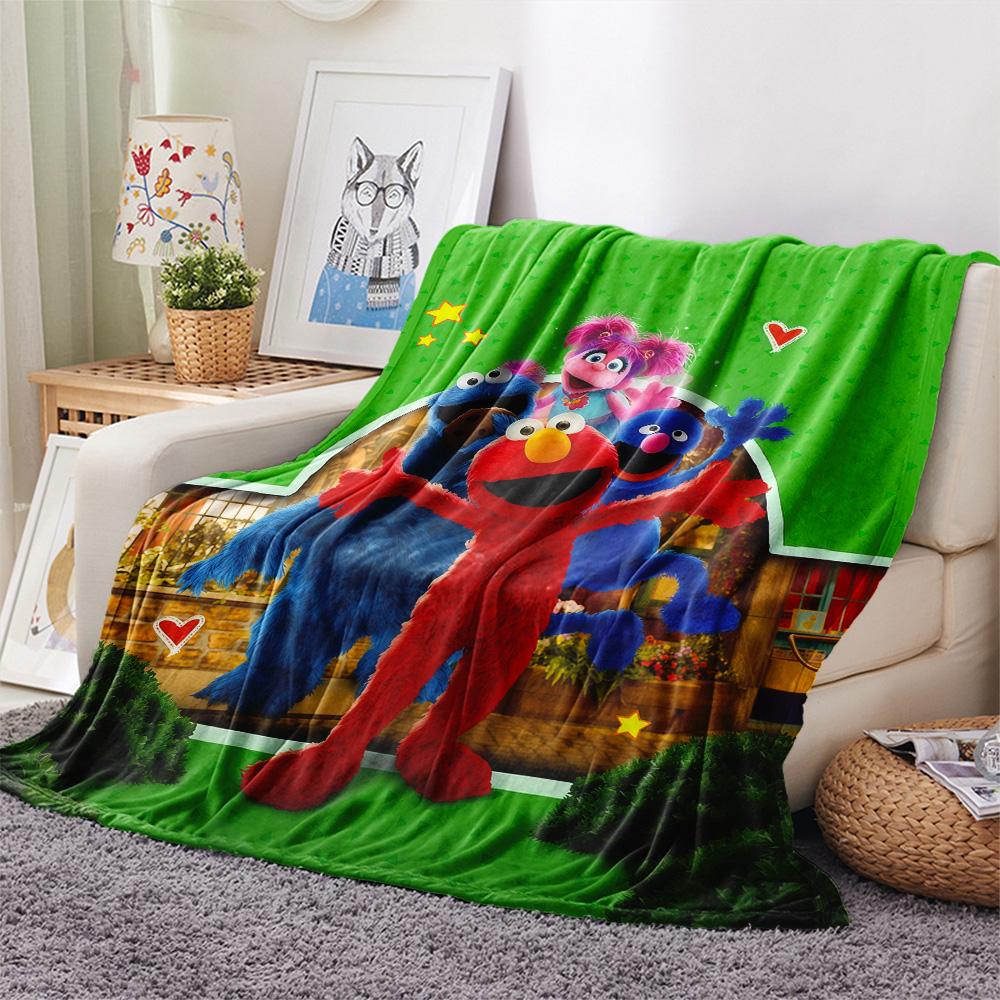 Sesame Street2 Flannel Blanket, High quality Comfortable for All Seasons, Home Decor, Warmth and Comfort