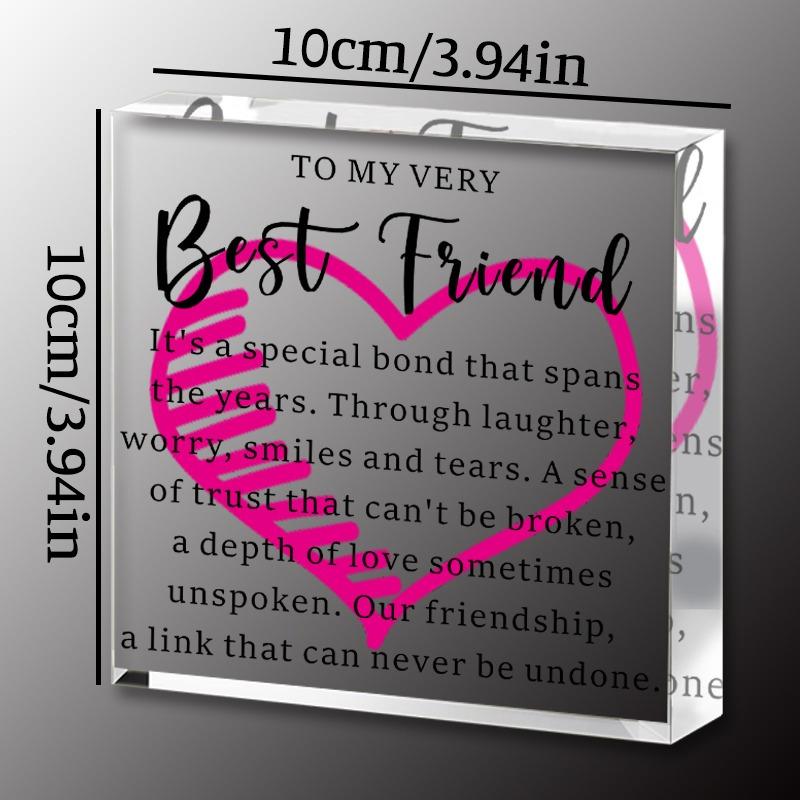 "To My Very Best Friend" Acrylic Plaque. A commemorative birthday or Christmas gift.