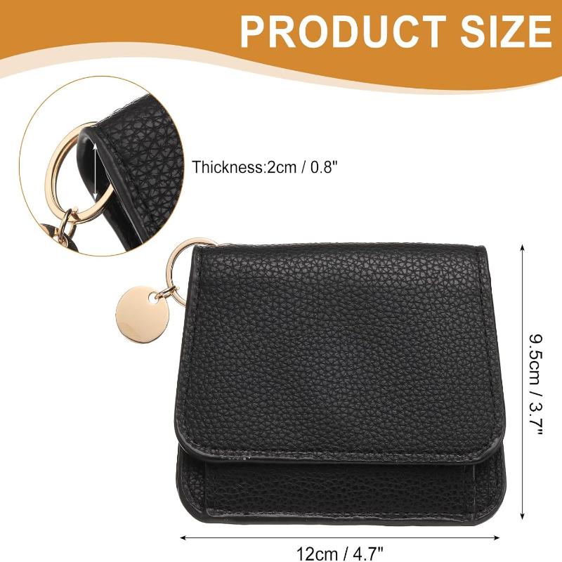 Vintage Solid Color Short Wallet, Credit Card Holder Portable Bifold Coin Purse, Women'S Credit Card Holder