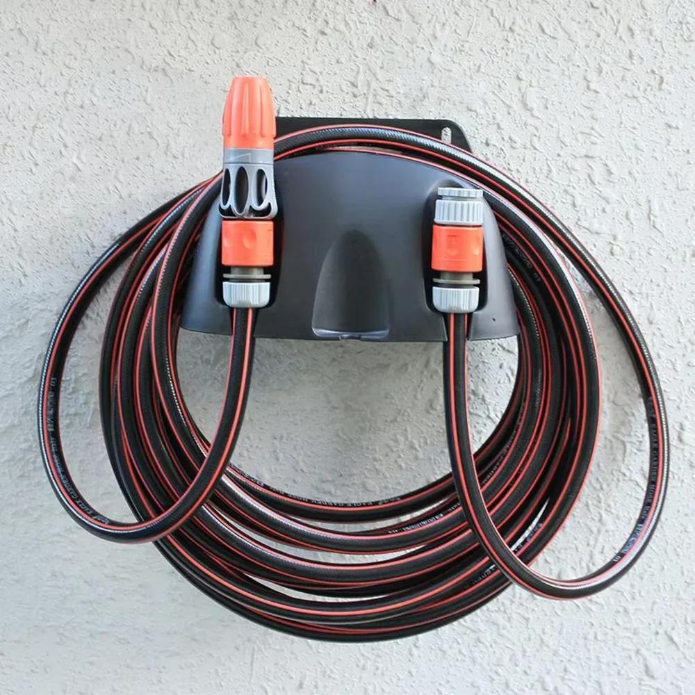 Garden Water Hose Holder, Wall Mount Hose Hanger, Heavy Duty Water Pipe Winding Fram, Hose Storage Organizer for Outdoor Yard