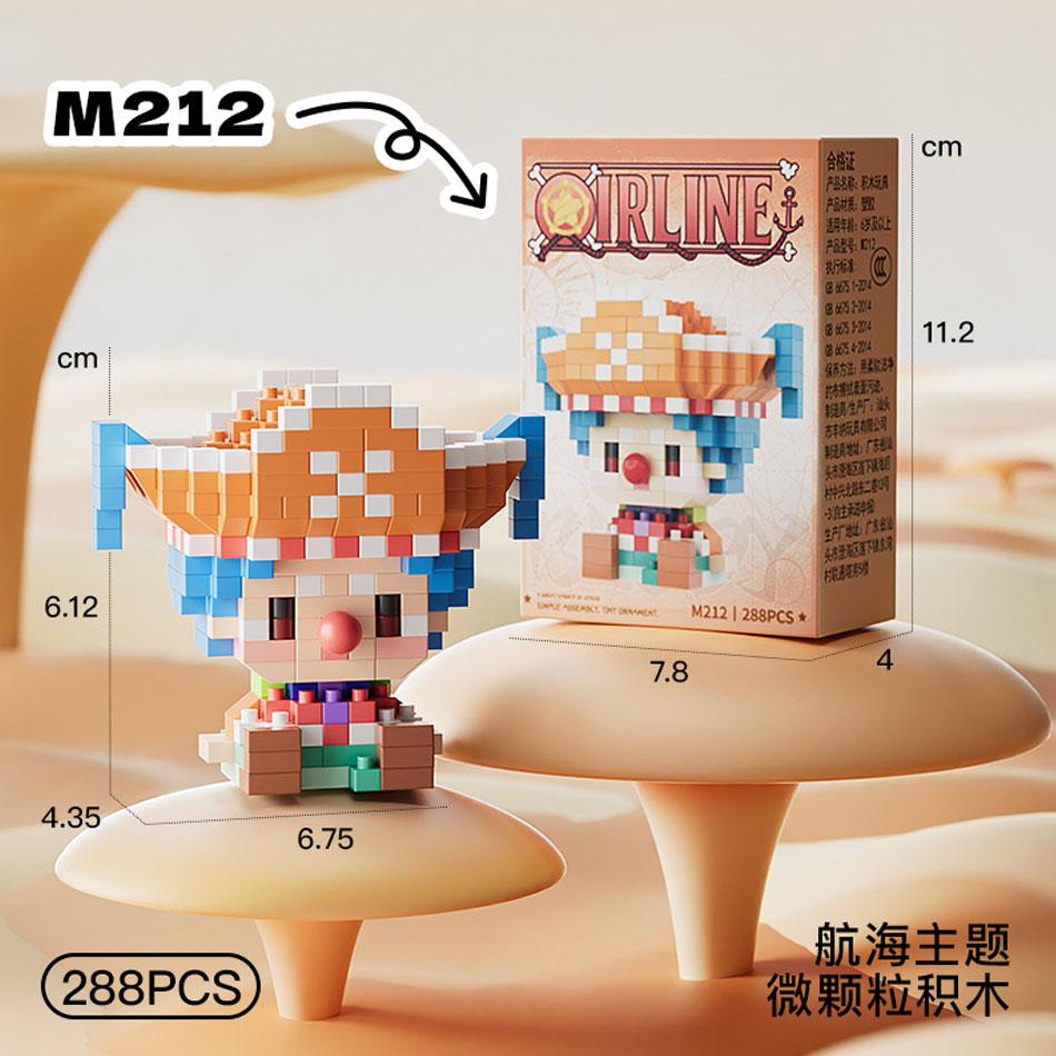 *Anime Building Block Chopper Buggy Assembly Micro Building Block Zoro Robin Character Model Mini Bricks Figure Toys For Gift