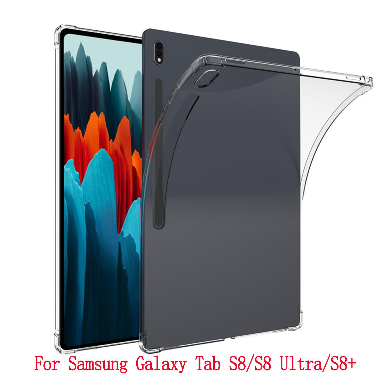

Тонкий чехол для планшета для Samsung Galaxy Tab s8 Ultra, матовый полупрозрачный мягкий чехол из ТПУ, защитный чехол-бампер, чехол S8 Ultra X900/906 прозрачный
