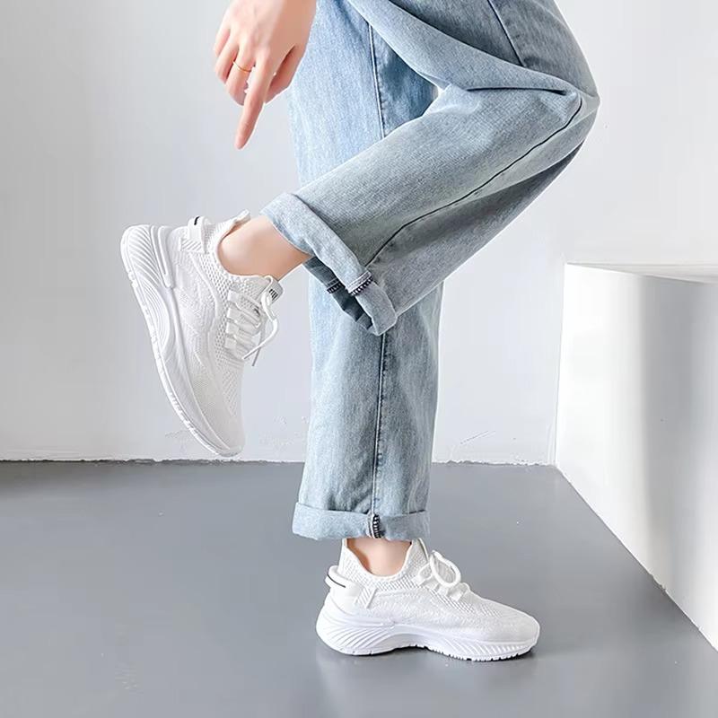 Fashion Summer New Women's Casual Shoes Lightweight Comfortable Breathable Sneakers for Woman Outdoor Anti-slip Soft Running Shoes Plus