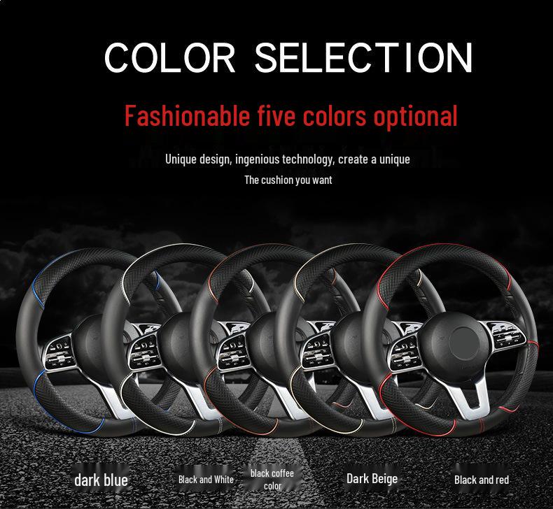 Custom All-Season Steering Wheel Cover for Volkswagen Sagitar/Lavida/Magotan and Ford Focus/Mondeo