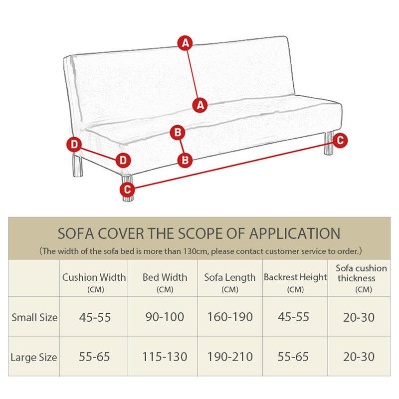 Elastic Stretch Convertible Sofa Bed Cover Cat Scratch-resistant Cover for Sofa Bed Without Arms Elastic Couch Covers Cat