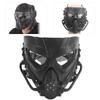 Black Full Face Guard Protection Transparent Lens Ergonomic for CS Game Halloween Outdoor Activities