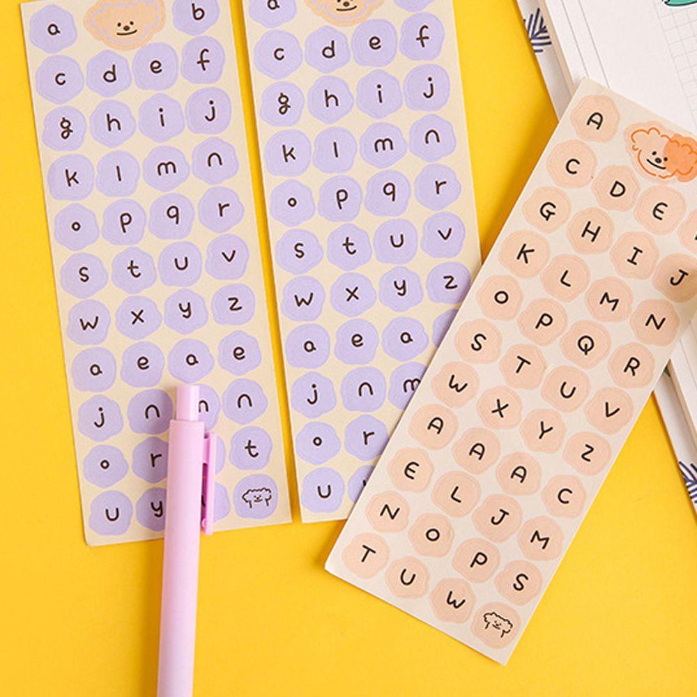 Stationery Sticker Cartoon Dog Sticker English Letter Label Sticker English Uppercase Lowercase