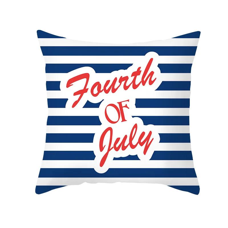 USA July 4th Independence Day Gifts Sofa Decor Throw Pillow Case Home Decorative Cushion Cover Fireworks Printed Pillows Cover