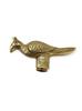 Vintage Brass Bird Cane Handle: Engraved Walking Stick Topper Artisan walking stick