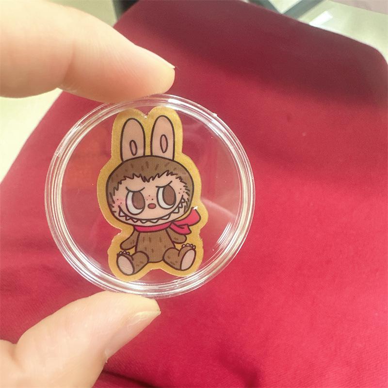 Shuibei 999 Pure Gold Cartoon Labubu Phone Sticker