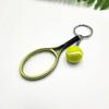 Creative Design Personality Simulation Tennis Racket Pendant Key Chains for Women Men Stainless Steel Backpack Accessories Gift