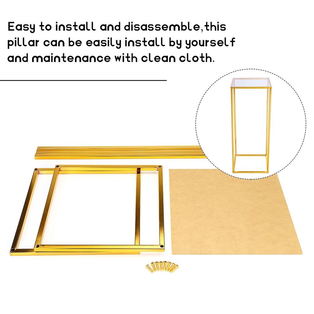 New Shiny Metal Iron Rectangle Square Frame Backdrop Gold Wedding Arch Gold-Plated Geometric Flower Stand Home Decoration Gold