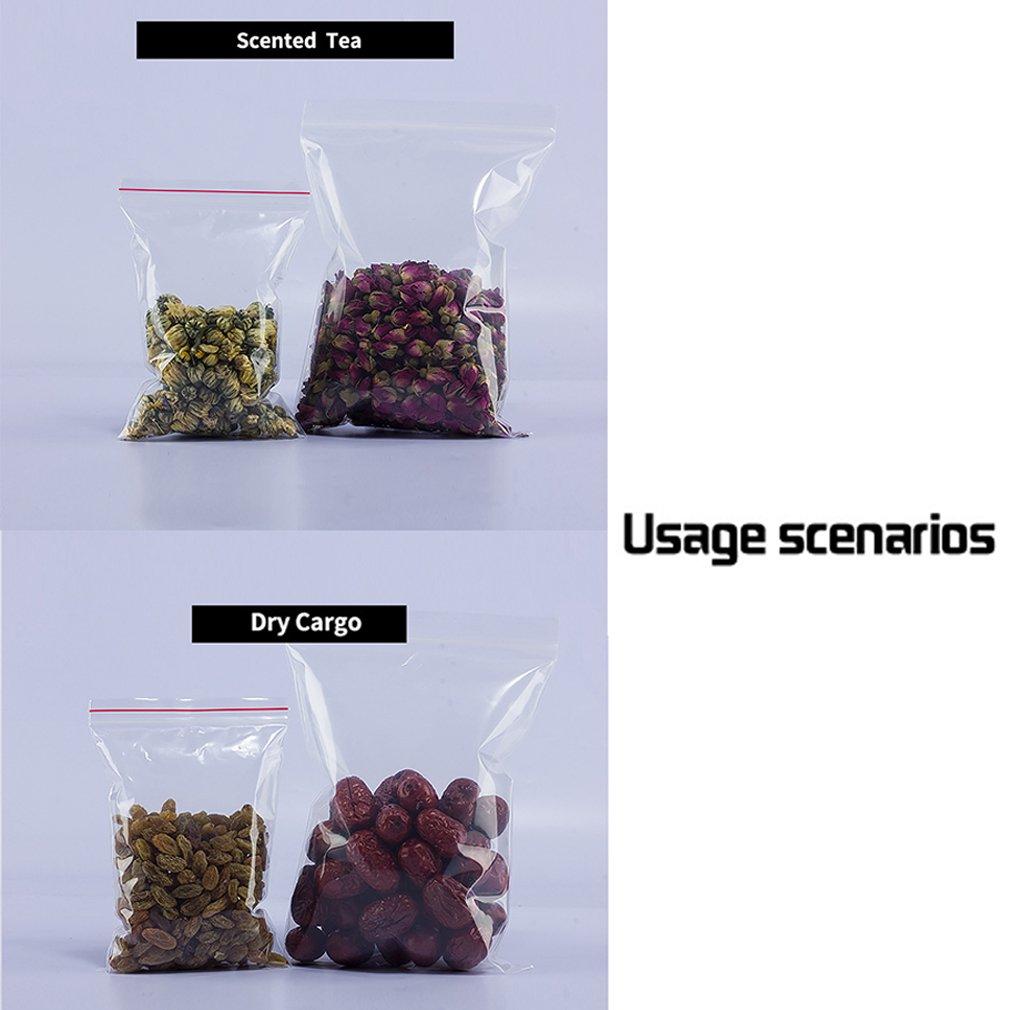 BG 100 Pieces Lightweight Closure Bags With Plastic Zipper Freezer