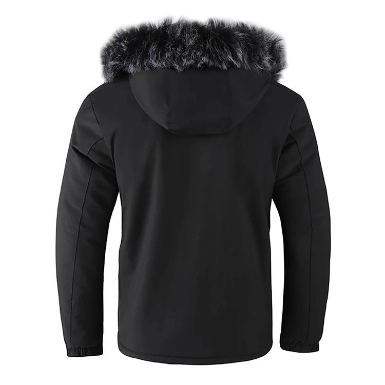 Men's Fall And Winter Casual Fashion Trend With The Hooded Cotton Jacket Windproof Padded Cold Pure Color Simple Cotton Clothing