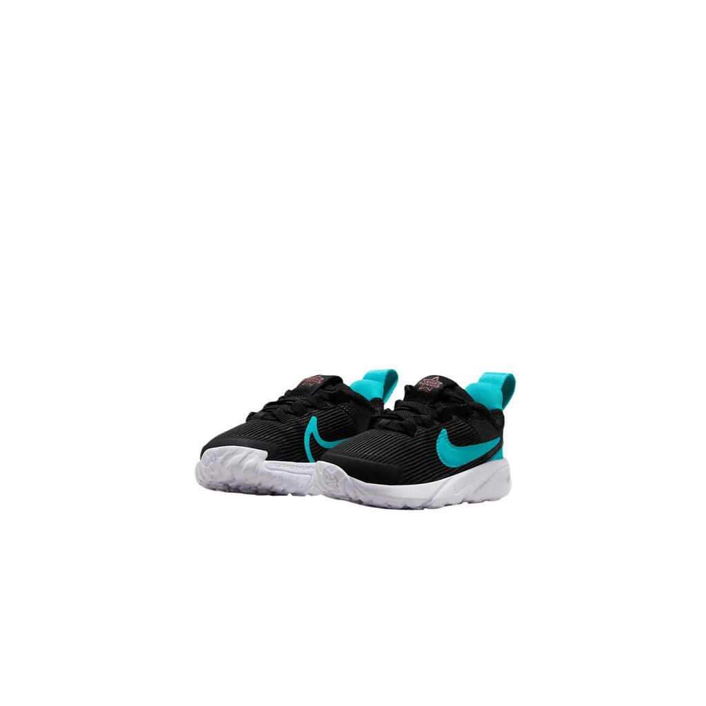 New Nike Star Runner 4 Low-Top Kids' Running Shoes Black/Bright Dark Red/White/Cactus Green Infant And Toddler DX7616-009