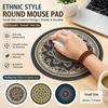 Vintage Bohemian Round Mouse Pad Computer 3D game Antislip Mousepad Mat