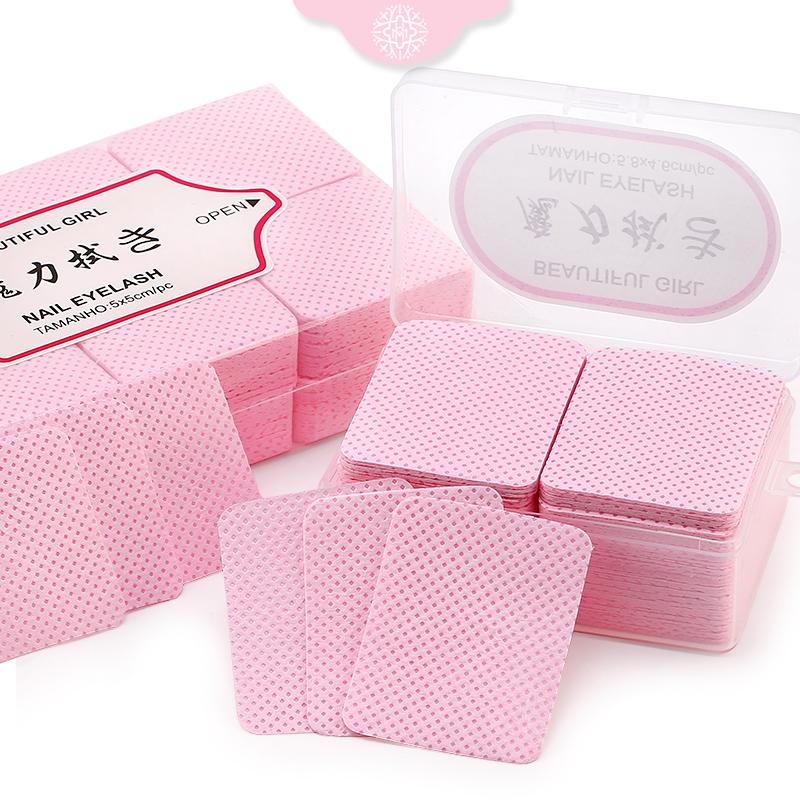 New Eyelash Extension Glue Nozzle Wipes Paper Cotton Glue Bottle Mouth Cleaning Remover Paper Cleaner Pads