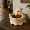 Versatile Storage Bowl 3D Printed Halloween Ghost Bowl, Trick or Treat Snack Candy Serving Decorative Tray Dish, Party Supplies Dish