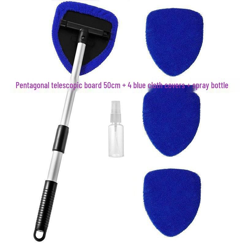 Telescopic Microfiber Car Window Cleaning Brush & Scraper