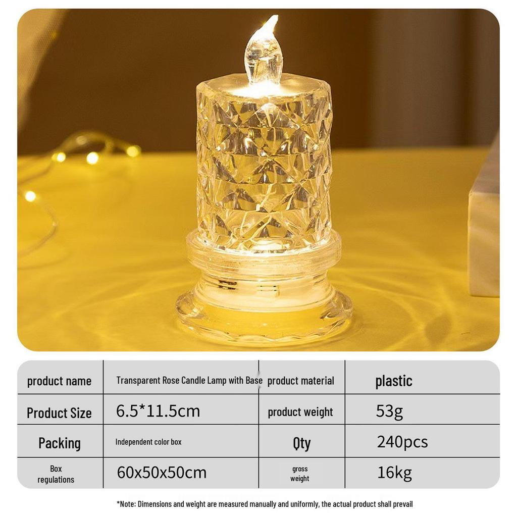 520 Valentine's Day LED Candle: Romantic Festival Simulation Lamp & Creative Desktop Ornament