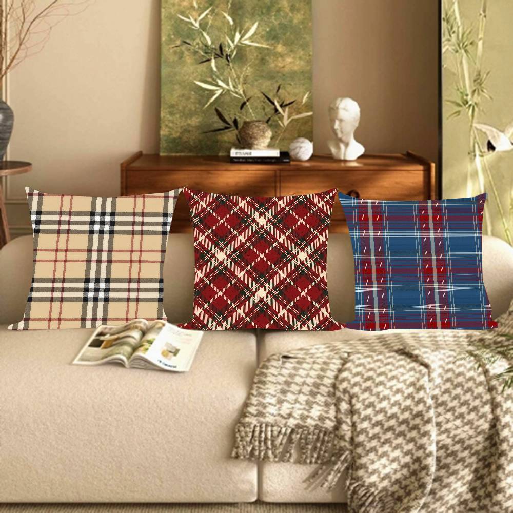 Brown Cloth Pattern Cushion Cover Pillowcase Upholstery Sofa Throw Pillow Home Decor Pillowcas