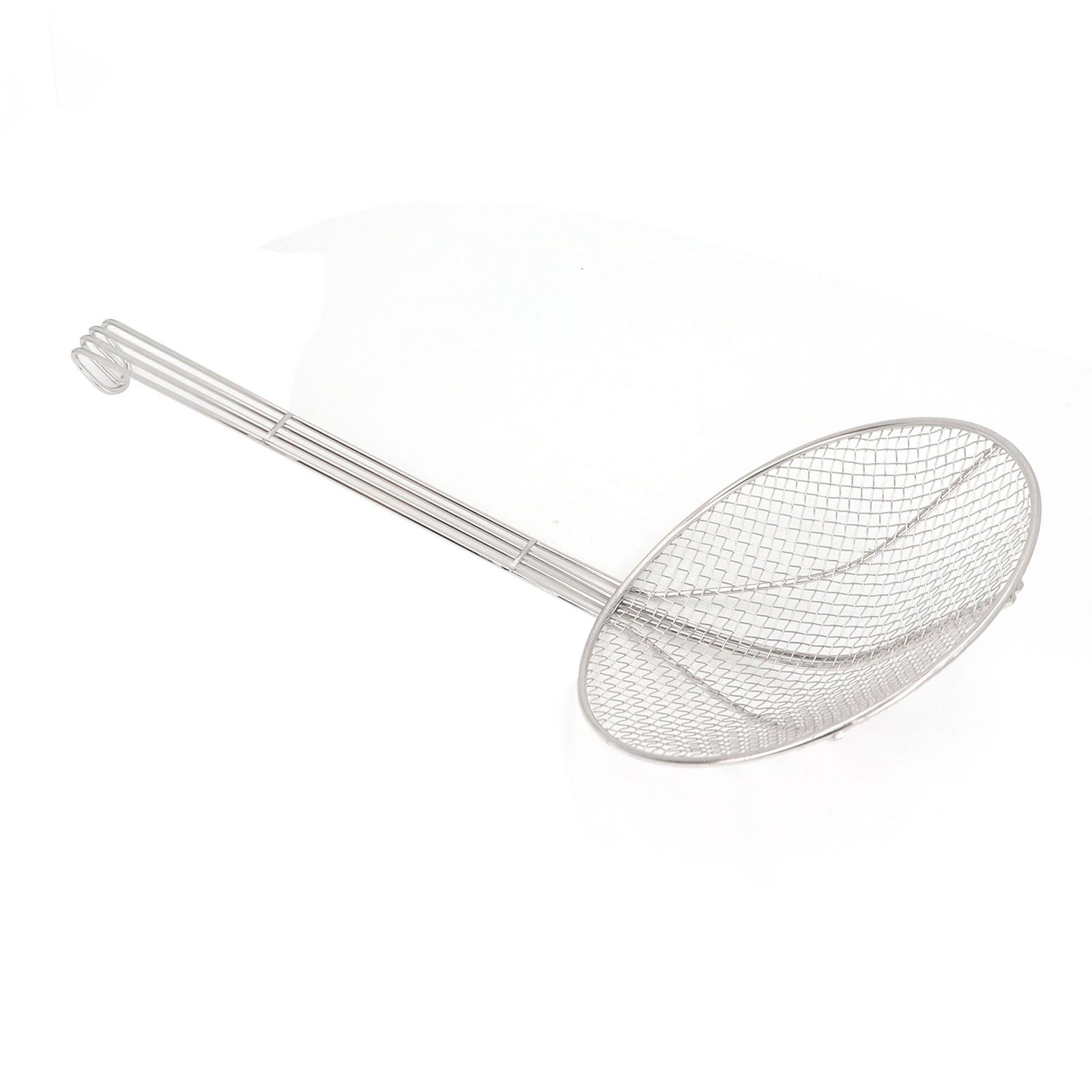 

Skimmer Spoon Long Handle Stainless Steel Fine Mesh Wire Strainer Ladle with Hook for Cooking Frying 20cm / 7.9in