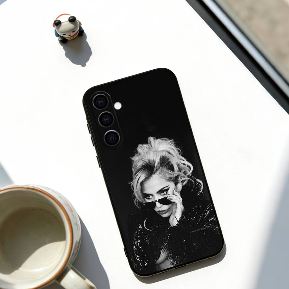 

Чехол для телефона Lady Gaga Singer для Samsung Galaxy A73, A72, A71, A70, A53, A52, A51, Других Мягкая Черная Крышка Samsung a21