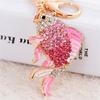 Cute Owl Crystal Rhinestones Crsytal Car Bag Keys Exquisite Pendant Cartoon Trendy Animal Key Chains Bag Charm