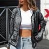 Autumn Winter Women's Short Leopard Color Jacket Coat
