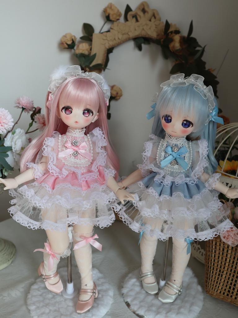1/6 1/4 1/3 BJD Dress + Hairpin Doll cute lace multicolor set for 1/3 1/4 1/6 BJD SD DD 1/6 Blyth doll accessories