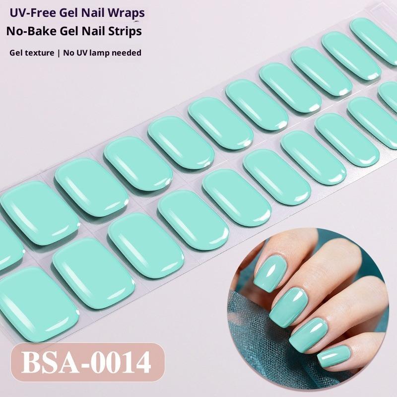 Europäischer und Amerikanischer Stil Einfarbige Nagelsticker UV-freie Gel-Nagelfolien Kein Backen Gel-Nagelsticker