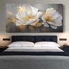 Сучасні білі квіти Картина на полотні Абстрактні квіти Рослини Листя Плакати Квіткові принти для декору стін вітальні Без рамки