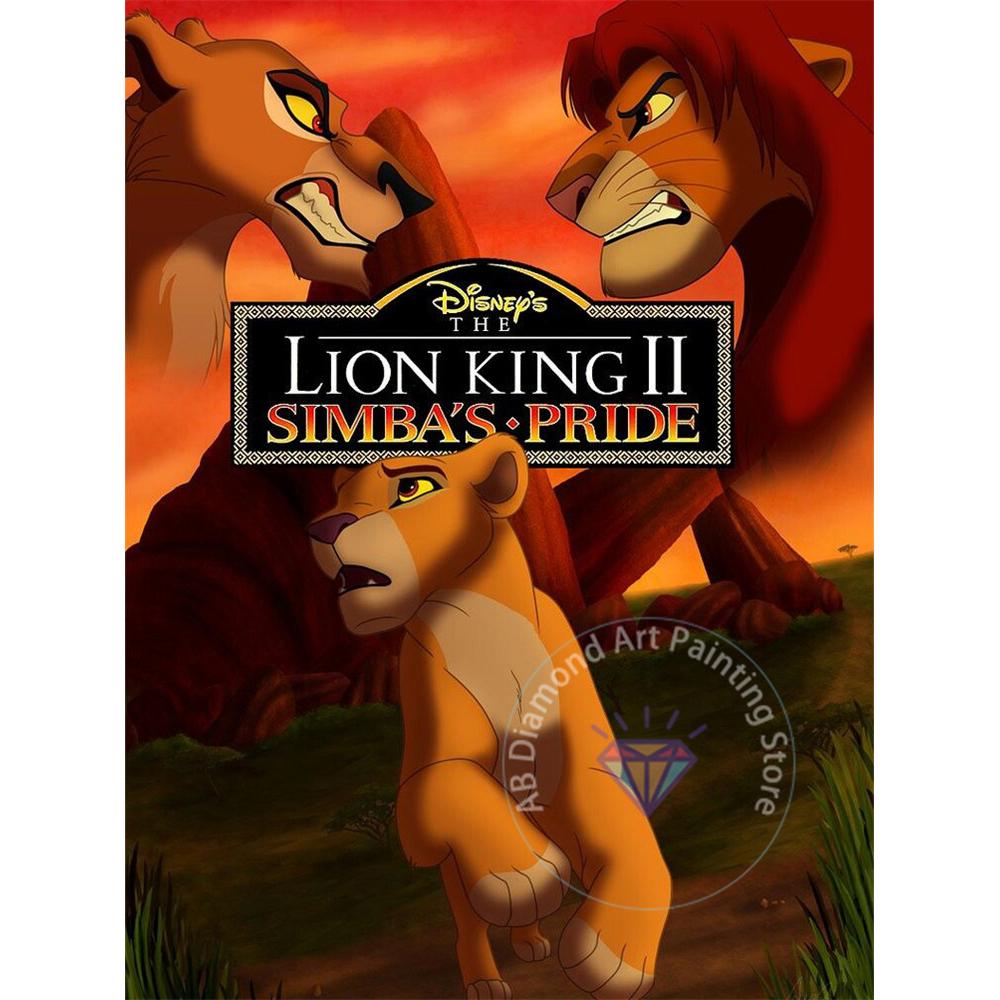 The Lion King Diamond Painting Set 5D DIY Diamond Cross Embroidery Handmade Art Adult and Children's Gifts Home Decoration