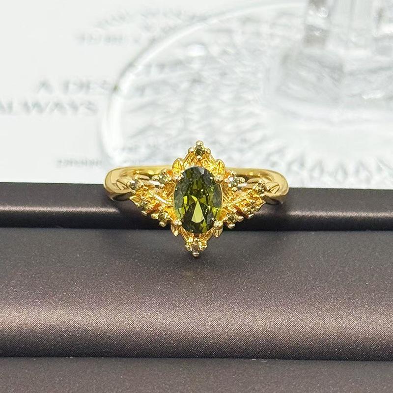 Medieval Vintage Retro Stacked Wearing Micro-Inlaid Zircon Temperament Ring Women'S Niche High-End Light Luxury Butterfly Ring