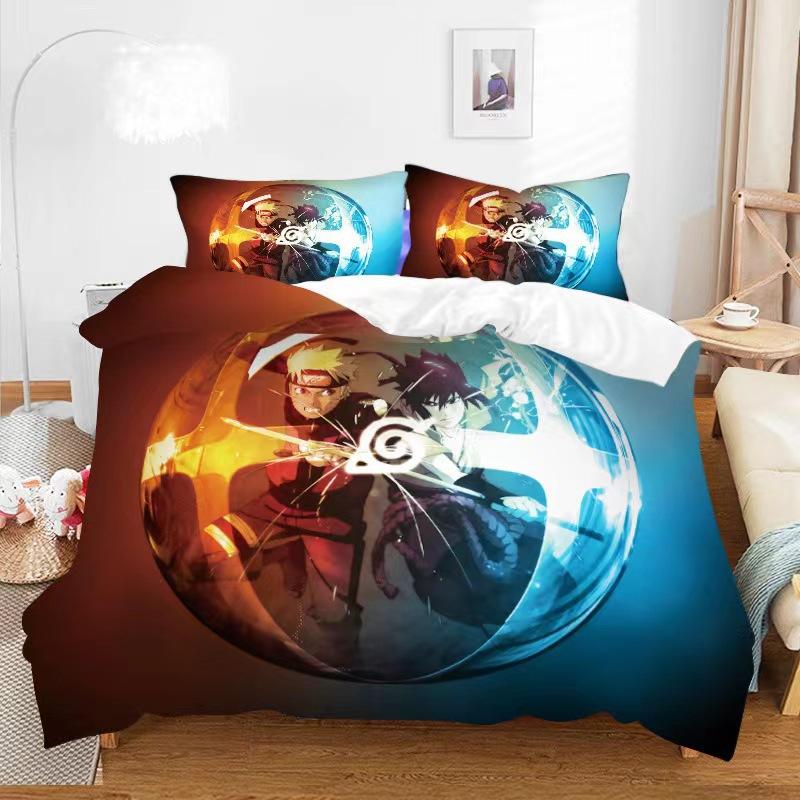 

3D Digital Printing Hokage Bedding Three-Piece Printing Home Textile Four-Piece Set 90*190