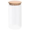 Storage Jars with Bamboo Lids 4 Pcs 1200 Ml
