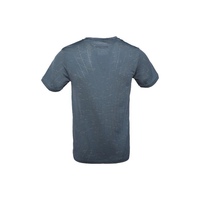 Li Ning T Shirts Men's Blue Crew Neck Moderate Straight Fit ATSR259-5