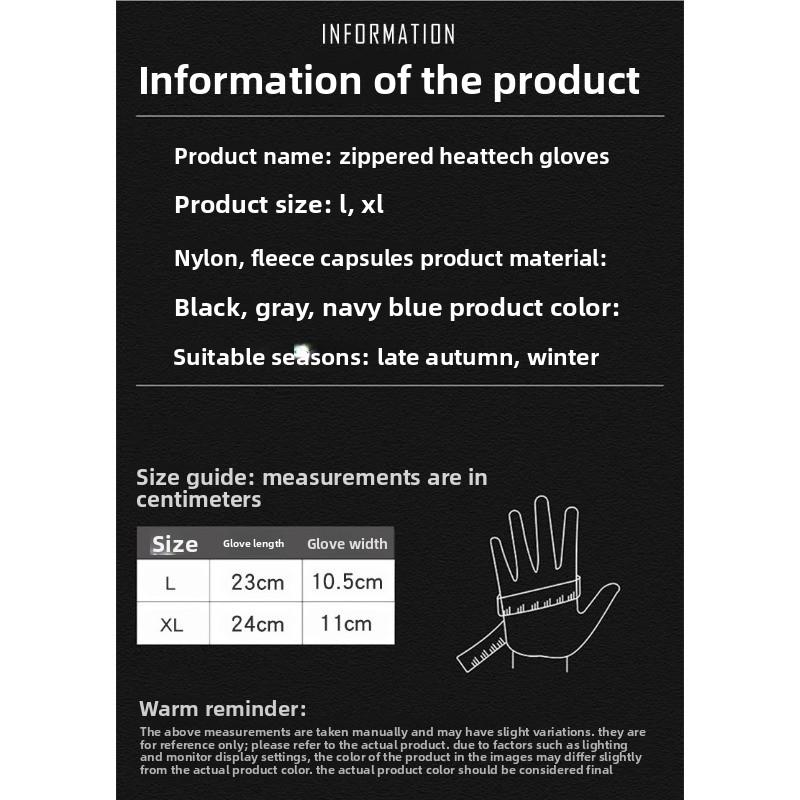 Cycling Gloves Winter Warmth Men's Touch Screen Velvet Outdoor Sports Skiing Waterproof and Non-slip Wind Riding Motorcycle