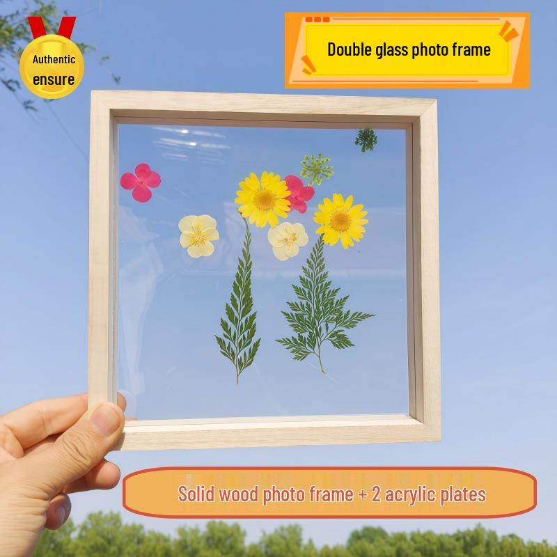 Handmade Solid Wood Clay Picture Frame for Creative Kindergarten DIY Projects