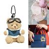 Lovely Pilot Bear Keychain Cute Pendant for Bag and Key Plush Keyring Phone Charm Personalized Animal Decoration