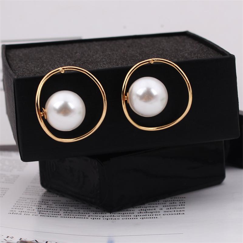 Big Small Women s Unusual Earrings Detachable Pearl Ball Uneven Circle Hollow Circle Dangle Earrings Round Drop Earrings 2026