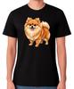 Fluffy Pomeranian Dog Cartoon Illustration T-Shirt Cute Pet Lover Unisex T-Shirt