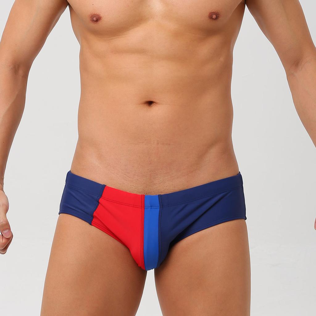 Pánské plavky pruhované plavky značky Bew Color Block Swimwear Nylon Quick Dry