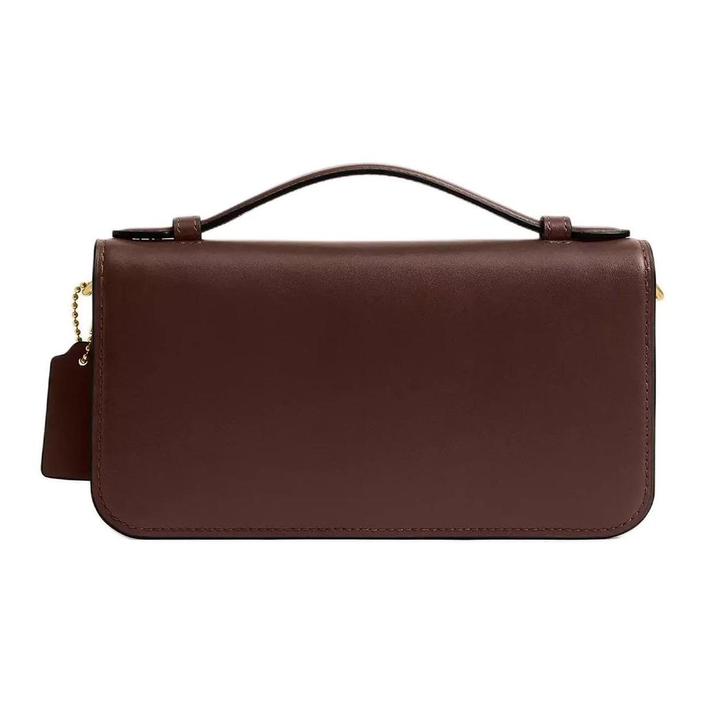 COACH Calfskin Shoulder Bag , Crossbody Bag , Handbag Small Women's Maple (Unisex) Handbags CCY30 B4MPL