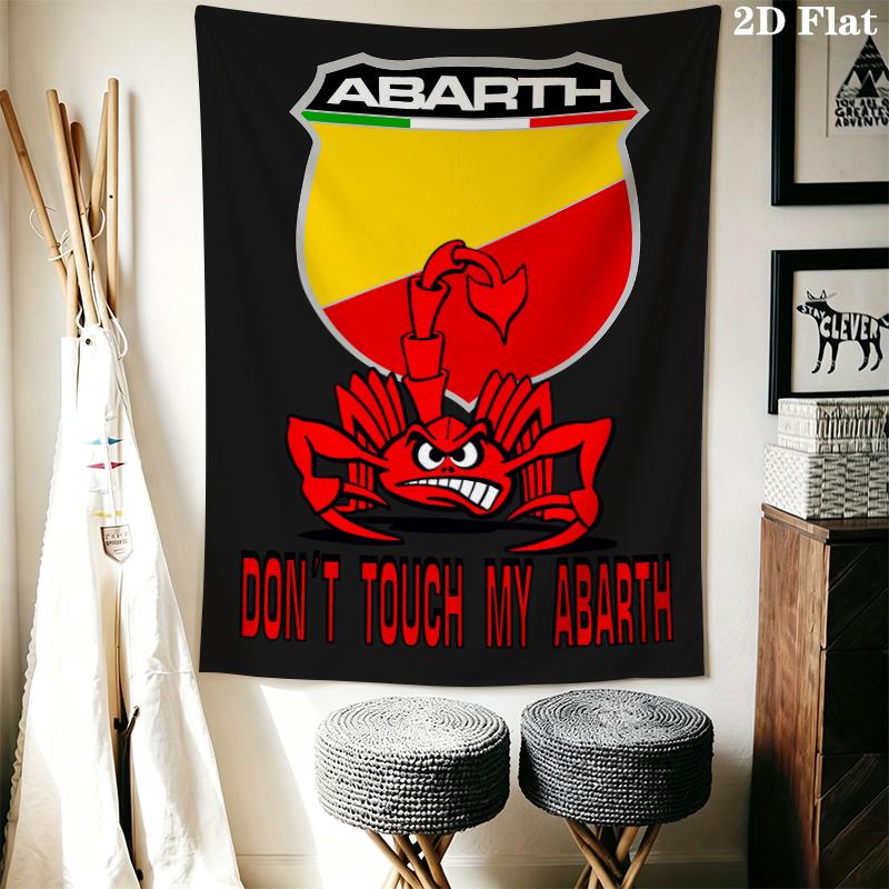 Abarth Wall Tapestry Aesthetic Wall Hanging Printed Fabric Blanket Decorative Tapestries for Bedroom Living Room Home Decor