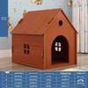 Four-Season Wooden Pet House: Indoor Cat Bed & Small Dog Kennel with Door