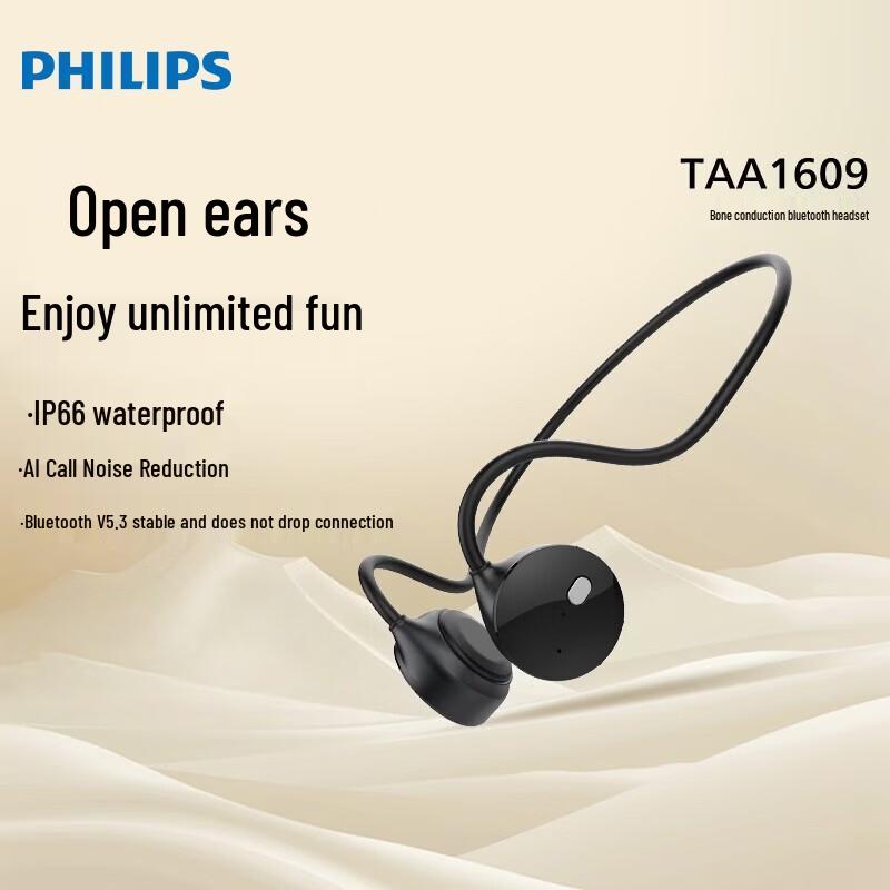 

Philips TAA1609 Bone Conduction Bluetooth Headphones